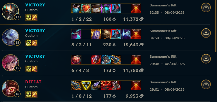 3-1 against tp 
today scrims was really fun and had the chance to stream and share my pov too
Ready to dominate 28th august and win the lan too.
GG TP