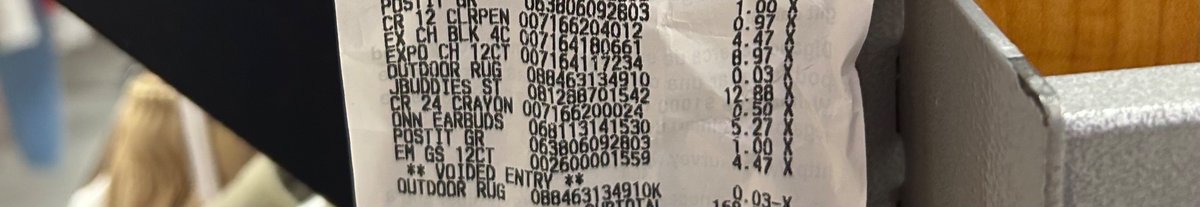Erad881's tweet photo. @Walmart  Walmart store 2446
I’ve spent thousands here yearly for my family of six. Today, an outdoor rug rang up at $0.03. Instead of honoring the listed price, staff raised it to $20 and refused the sale.The store lead, Bonnie, dismissed the issue entirely.This is unacceptable https://t.co/WLnhW5W580