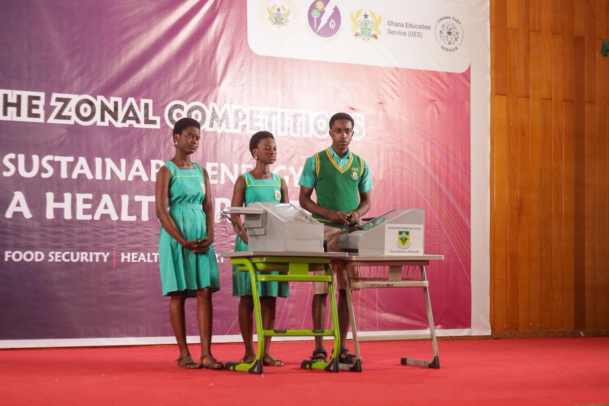Assin Manso SHS presents 'Medical Solar Sterilizer', making use of solar power to sterilize medical equipment for effective healthcare delivery. 💉

#ECSHSREChallenge