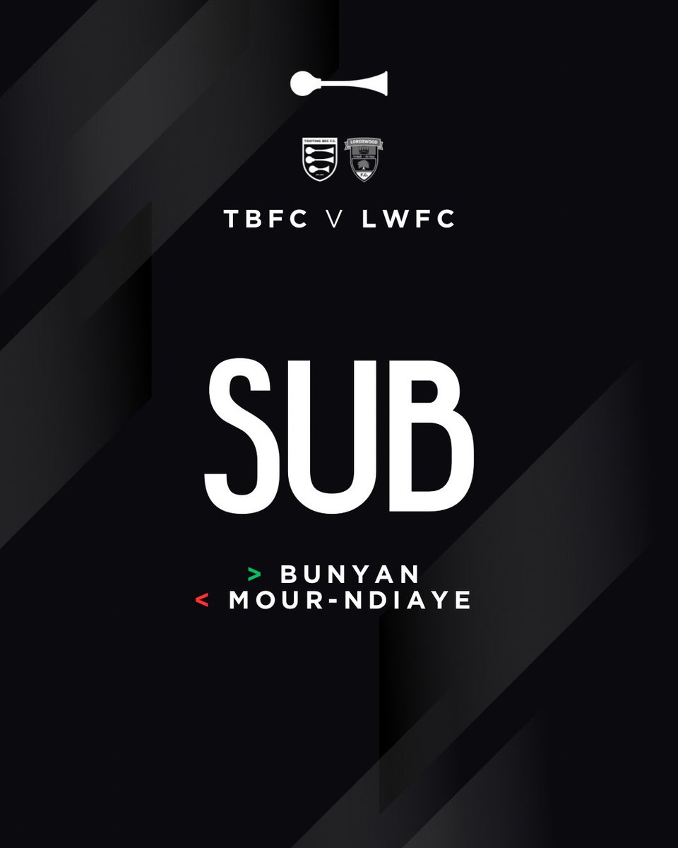 🔁 Bunyan comes on for Baye.

BEC 1 - 2 LWF

#UpTheBec #TBFC