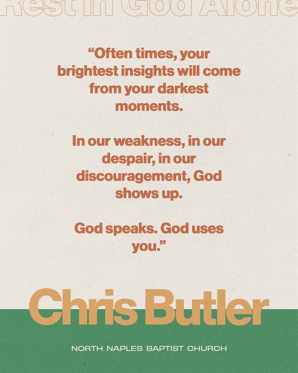 NorthNaples's tweet photo. In our weakness, He moves. In our despair, He speaks. In our discouragement, He still uses us. https://t.co/xT9mfKXhHL