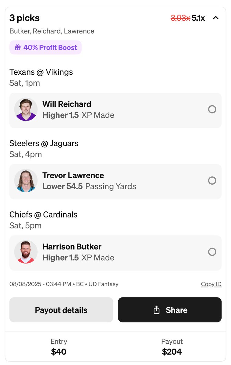 Running 1 profit boosted pick for today’s games! Let’s get it 📈

Want to try some picks?

Use code “Swift” here:
play.underdogfantasy.com/p-swift
