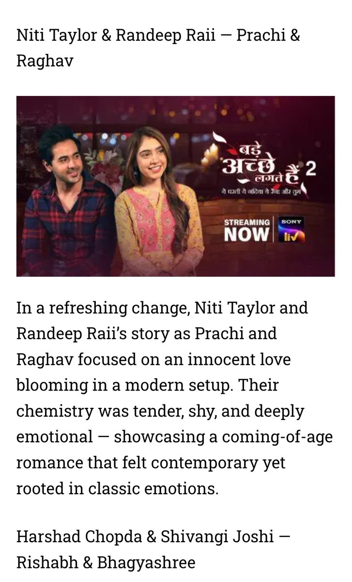 KavyaB6772800's tweet image. Nice to see Randeep and Niti&apos;s pair in the discussion of BALH🌟
#RandeepRai #NitiTaylor