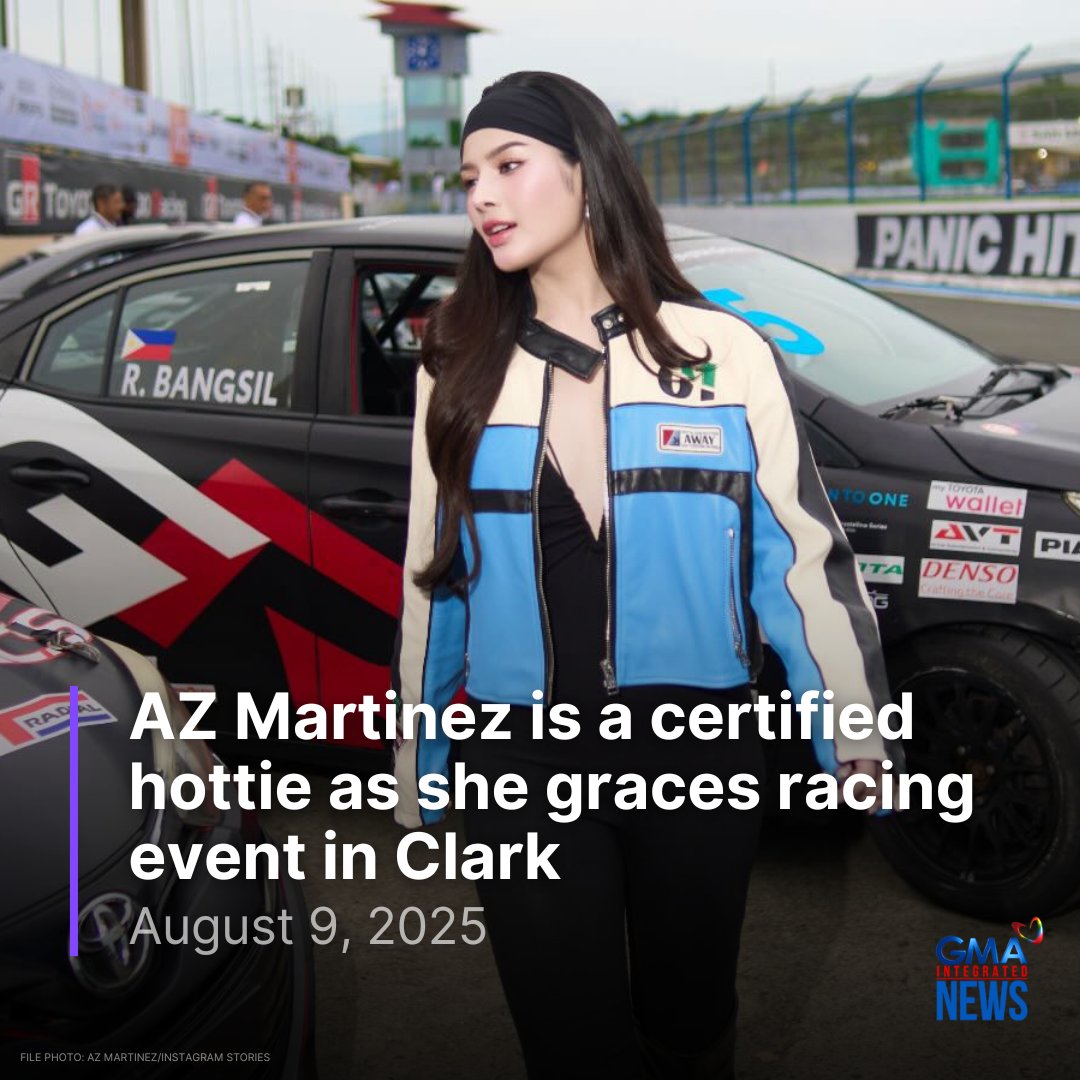 gmanews's tweet photo. AZ ROCKIN THAT RACER LOOK 🤩🏎

AZ Martinez graced the Toyota Gazoo Racing Philippine Cup’s Race Weekend 3, held on Saturday at the Clark International Speedway in Pampanga.

READ:
https://t.co/YVs3jDoPCn https://t.co/QLiNm8MJHH