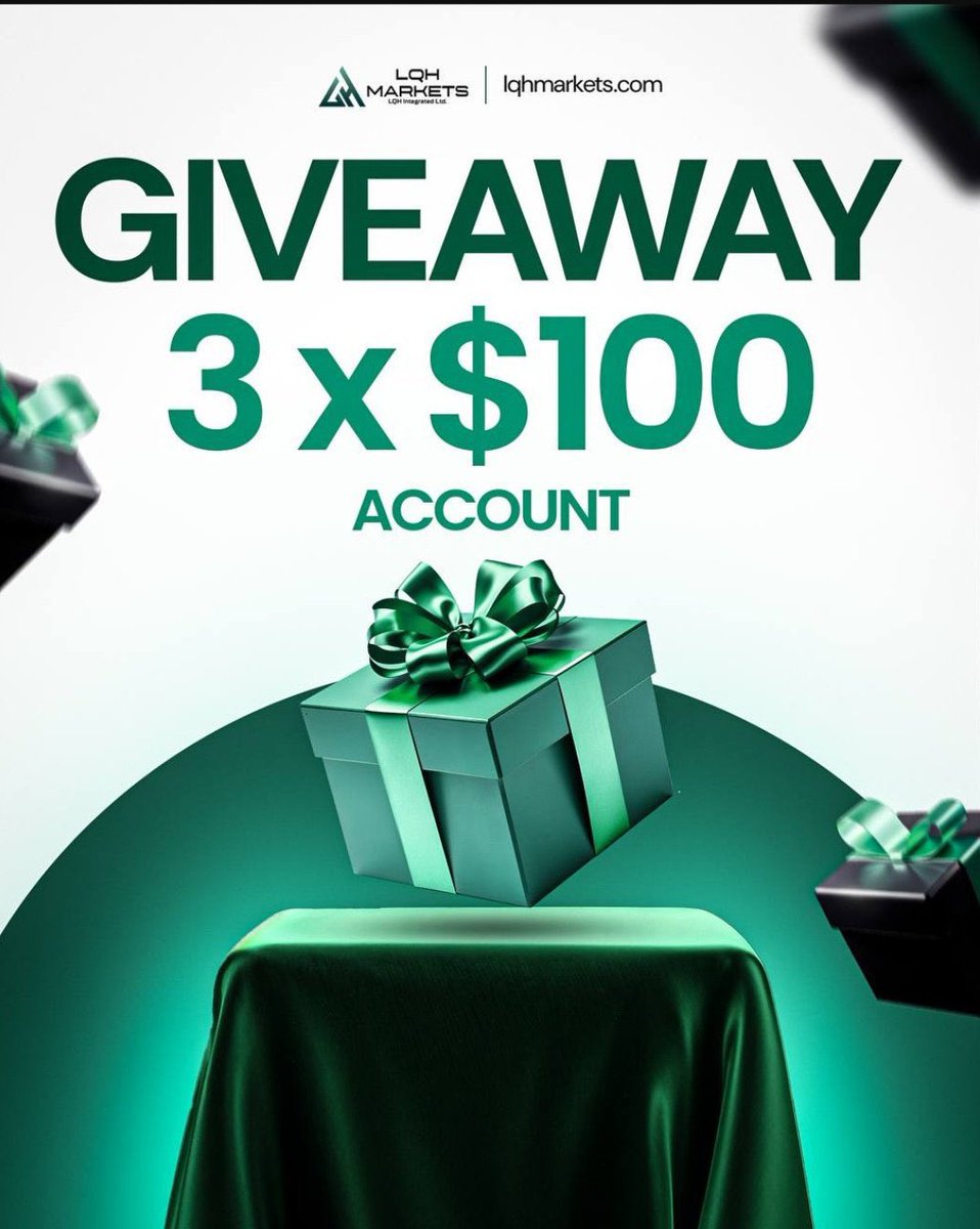 We are giving away of $100x3

1️⃣ Rules to enter 
Follow 
<a href="/LQHMarkets/">LQHMarkets</a>
<a href="/lqhfunded/">LQH Funded</a> 
<a href="/daraja_fx/">𝓑𝓵𝓿𝓬𝓴_𝓽𝓲𝓰𝓮𝓻🐅</a> 

2️⃣ Also follow 
<a href="/forex01d/">forex0 📈📉</a> 
<a href="/yaksforex/">Fx</a> 
<a href="/MANSANAFX1/">mansanafx1</a> 
<a href="/Investor_Abdul_/">Investor_Abdul_🕊️</a> 
<a href="/MusabFx_/">Mus’ab || CFD Trader</a> 
<a href="/Nasir_fx_/">NASIR</a> 
<a href="/boy_unknownfx/">unknown_boy</a> 

3️⃣ Like repost and tag 4 friends 

4️⃣ Engage in last 3 post

End in 3days