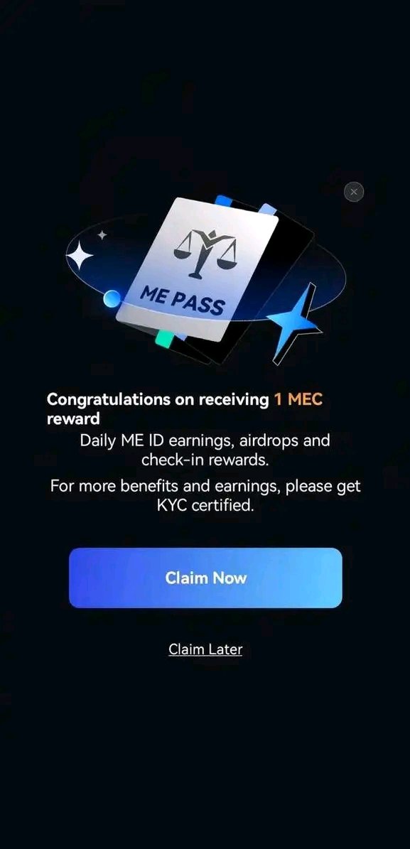 PiMigrate's tweet image. If $Pi Miss Don&apos;t Miss Meta Earth 

Me Pass airdrop 1 MEC/$4.78
1. register : i.mec.me/?c=tk9n698z
Referral code 👉 tk9n698z
2. Install Me Pass for Airdrop
3. create new wallet &amp;amp; back up (save)
4. kyc
5. done

#MetaEarth #Mepass