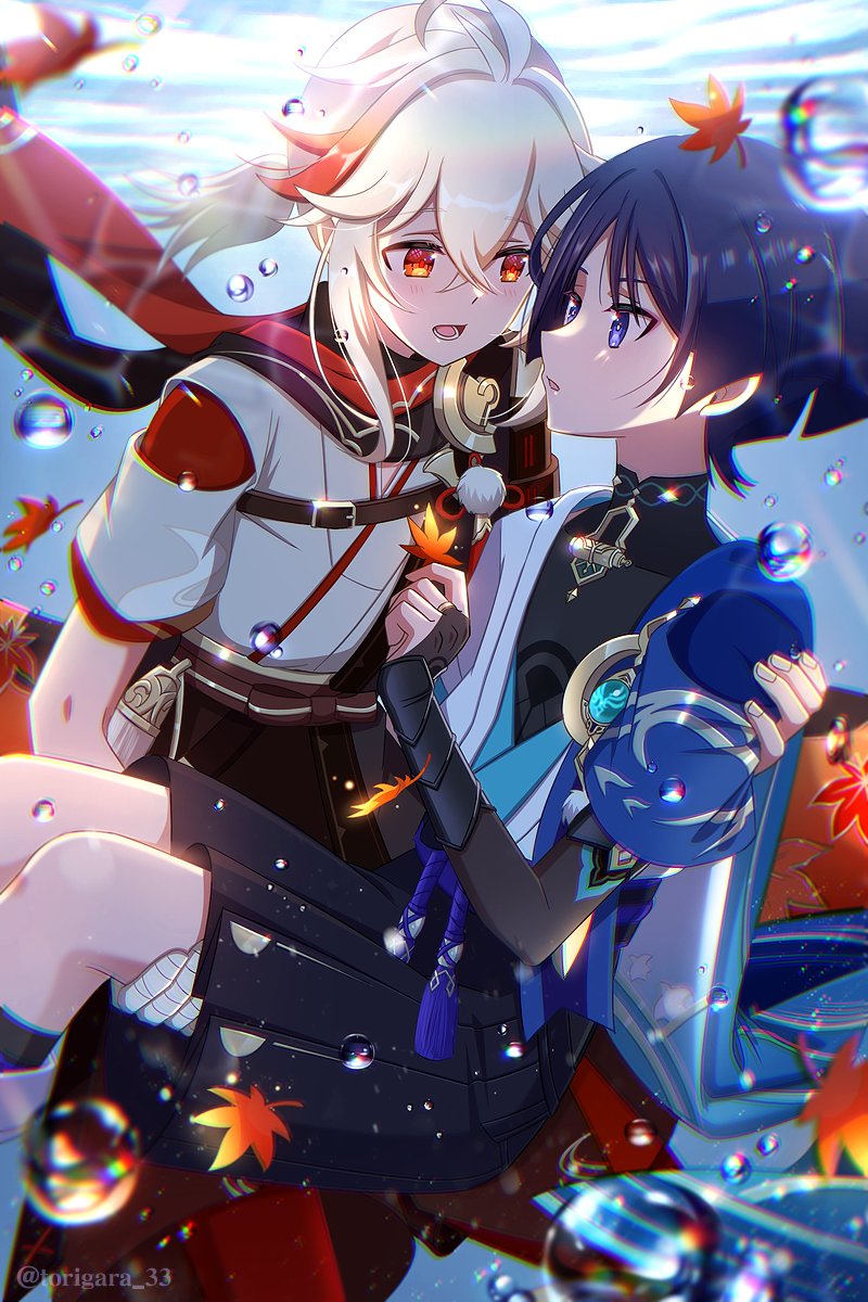 🍁☂水中で紅葉を降らせるのもある種の傾奇者な気はする