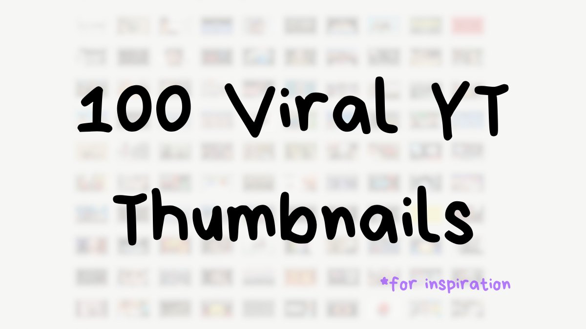 We just packaged up 100 Beautiful YouTube Thumbnails into one GIGA Vision Board

Usually you would need a subscription to find these thumbnails, but for 72 hours we’re giving it away for free

Retweet &amp; comment and I’ll send it for FREE🔥
(Must be following)
