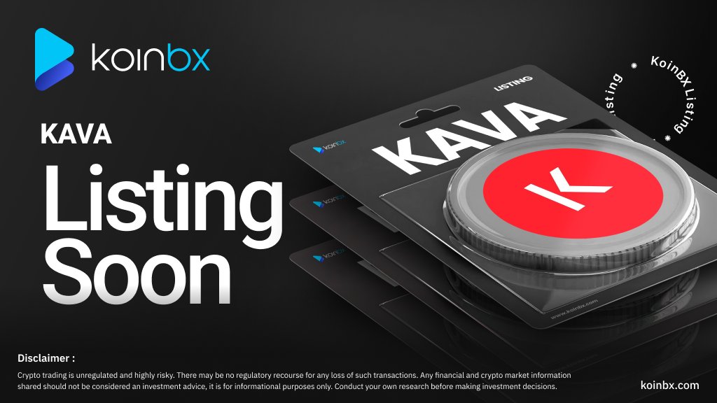 Mark your calendars! $KAVA ( <a href="/KAVA_CHAIN/">Kava</a>  ) is landing soon on KoinBX!

Trade Type: Spot Trading
Trading Pairs: KAVA/INR and KAVA/USDT

Trade early. Trade smart. Stay ahead.

Be ready for launch 🔗 tinyurl.com/2p9nx9xh

Join the KoinBX Community 🔗 tinyurl.com/2s4javrb