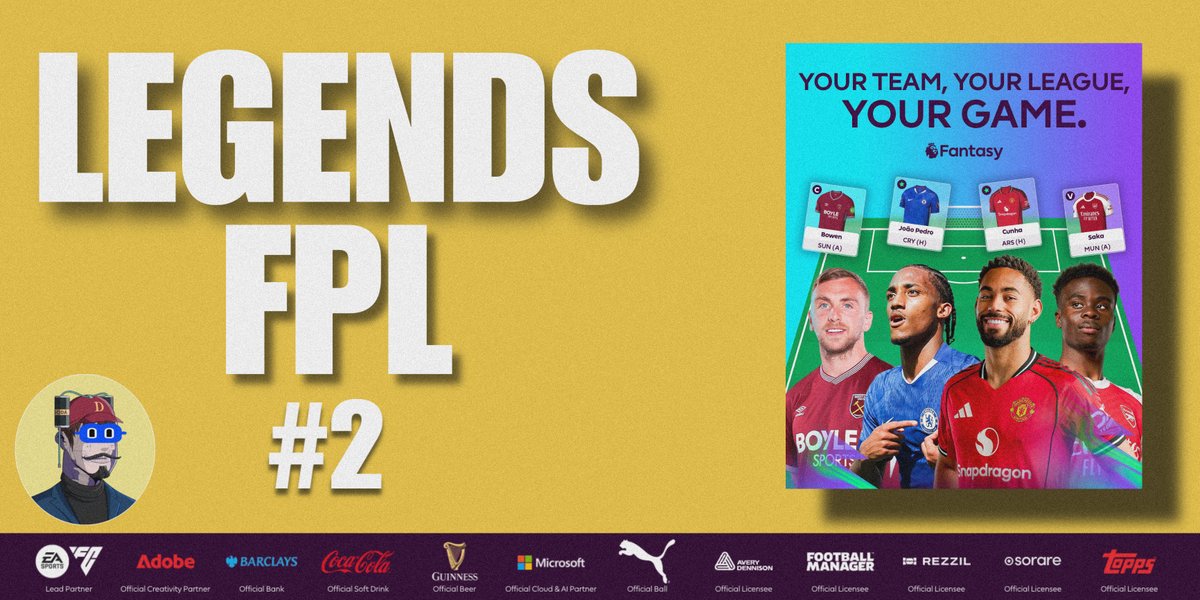 horkays's tweet image. Fantasy Premier League is back!

6 Days to go

FPL Legends #2 is back!

Season 1 was insane but this year we are going even harder 

Game league code will be sent privately to DMs to avoid double entries and bots

Hence why we need @billions_ntwk ZK proofs quick.

to get invite…