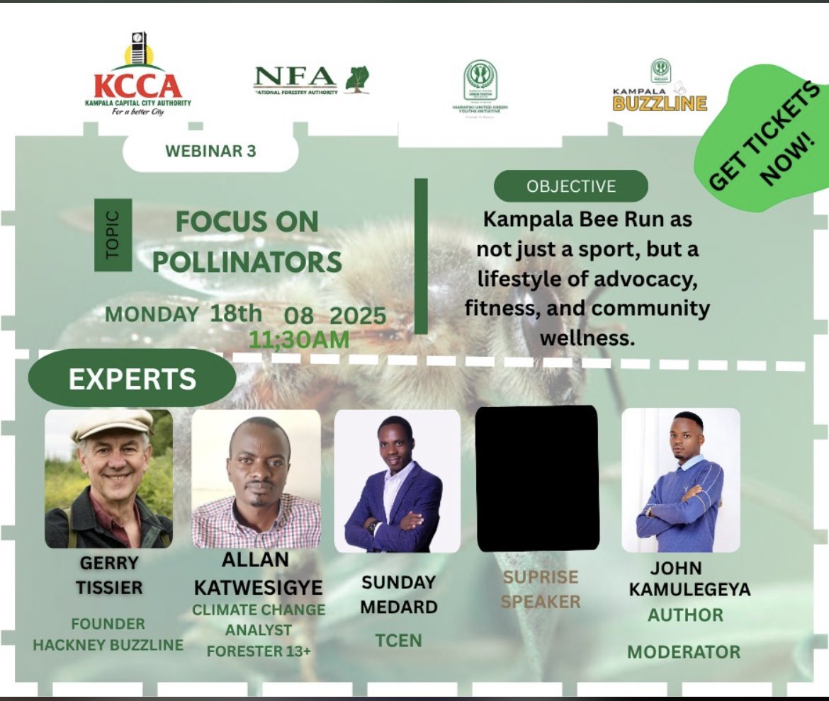 Come with curiosity, leave with purpose: As a climate Storyteller and Creative Writer, I’m beyond honored to be moderating voices that dream, plan, and fight for the pollinators that keep our world alive.Join us forms.gle/uFf6uGaRNGy8rS…
#Kampalabuzzline #ECO_HOPE 
<a href="/ecoACTIVE_UK/">ecoACTIVE</a>