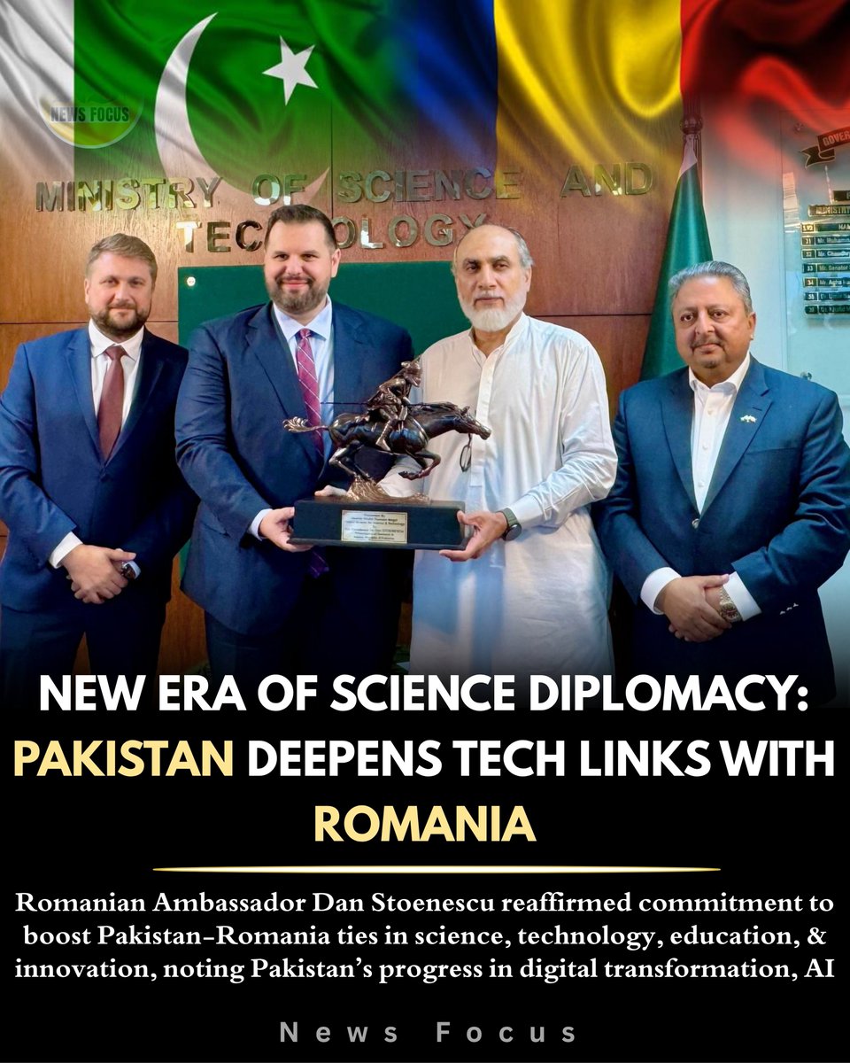 News Focus (@pakfocusnews) on Twitter photo 🇵🇰🇷🇴✍️Federal Minister for Sci. & Tech. Khalid Hussain Magsi, held an important meeting with Ambassador of #Romania to #Pakistan H.E. Dan Stoenescu to discuss expanding bilateral cooperation in the fields of science, technology, innovation, education.
<a href="/DanStoenescu/">Dan Stoenescu دان ستوينسكو 🇷🇴🇪🇺</a> <a href="/MAERomania/">Ministry of Foreign Affairs of Romania 🇷🇴</a> 🇵🇰🇷🇴✍️Federal Minister for Sci. & Tech. Khalid Hussain Magsi, held an important meeting with Ambassador of #Romania to #Pakistan H.E. Dan Stoenescu to discuss expanding bilateral cooperation in the fields of science, technology, innovation, education.
<a href="/DanStoenescu/">Dan Stoenescu دان ستوينسكو 🇷🇴🇪🇺</a> <a href="/MAERomania/">Ministry of Foreign Affairs of Romania 🇷🇴</a>