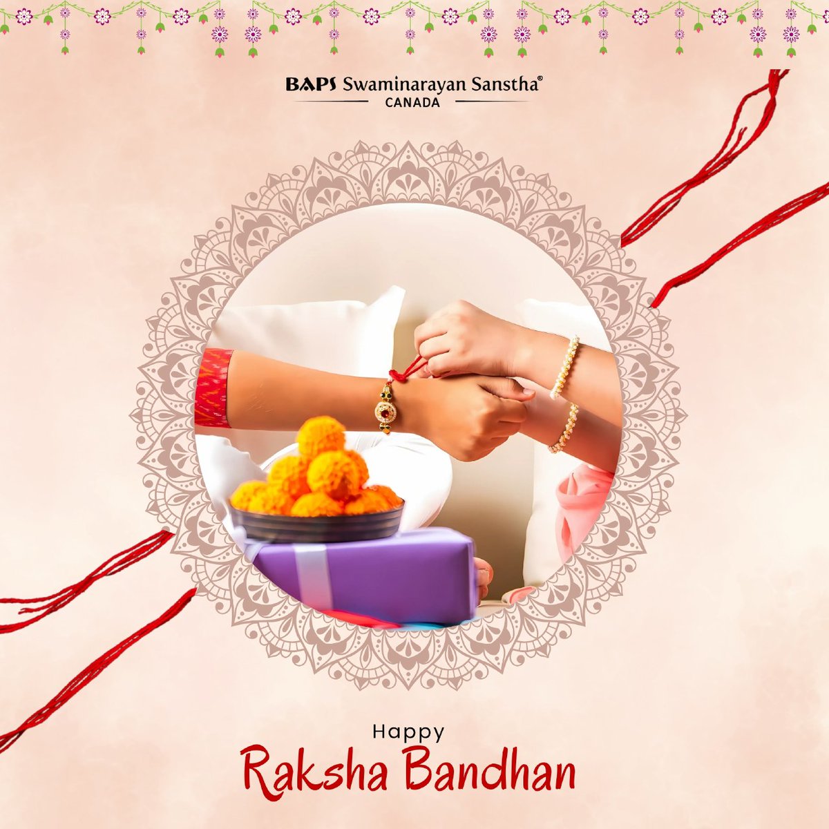 Happy #RakshaBandhan!

Tied not just by threads, but by hearts and memories—
a bond that time can’t fade, nor distance erase. It's a beautiful reminder of the enduring support, care, and bond between a brother and a sister.

#BAPS #Hindu #traditions