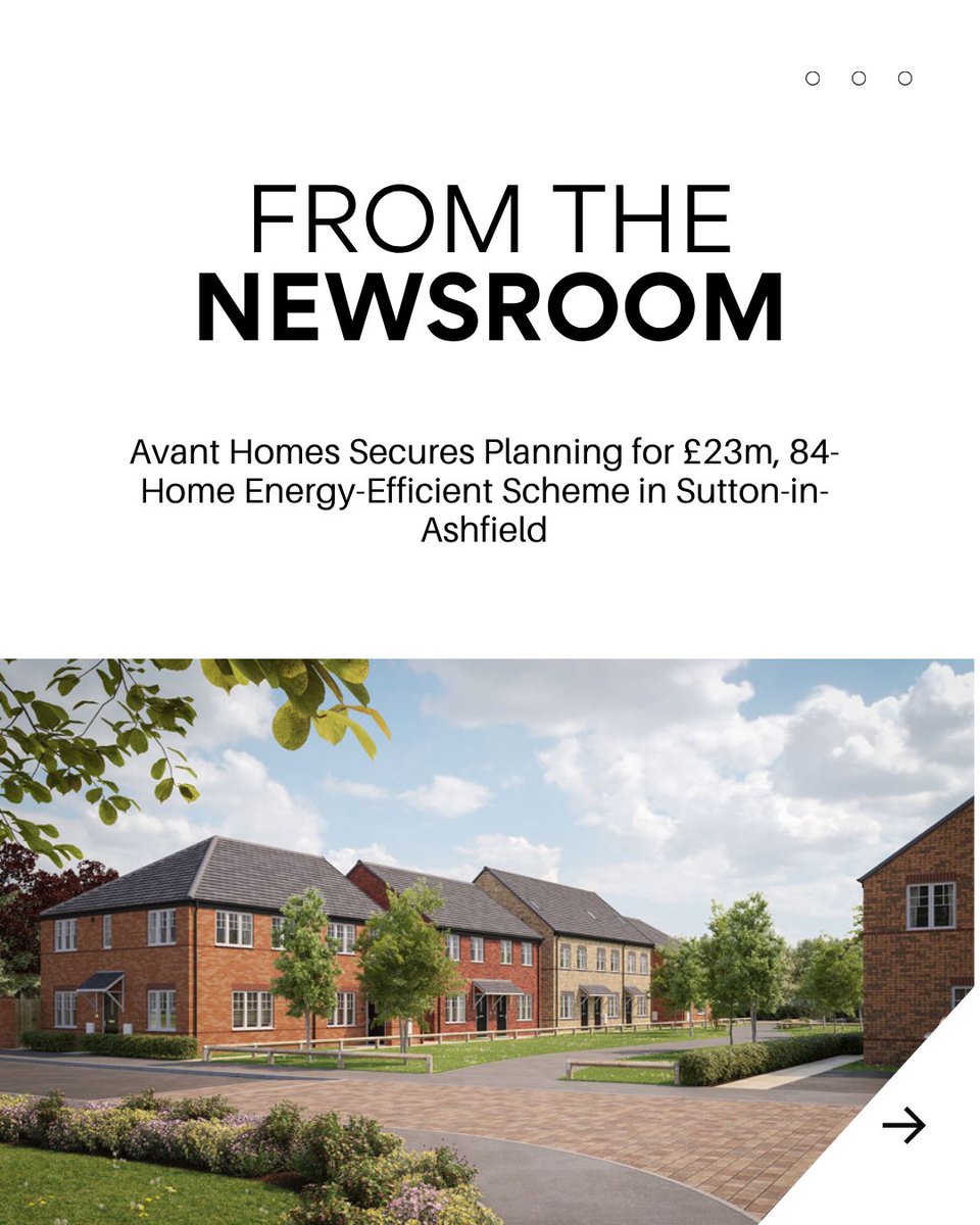 Housebuilderdev's tweet image. Avant Homes is bringing 84 new energy-efficient homes to Sutton-in-Ashfield with £725K in community investment. Sales launch this November.

Read more here.👉hbdonline.co.uk/news/avant-hom…

#NewHomes #SustainableLiving #AvantHomes #hbd #housebuilder