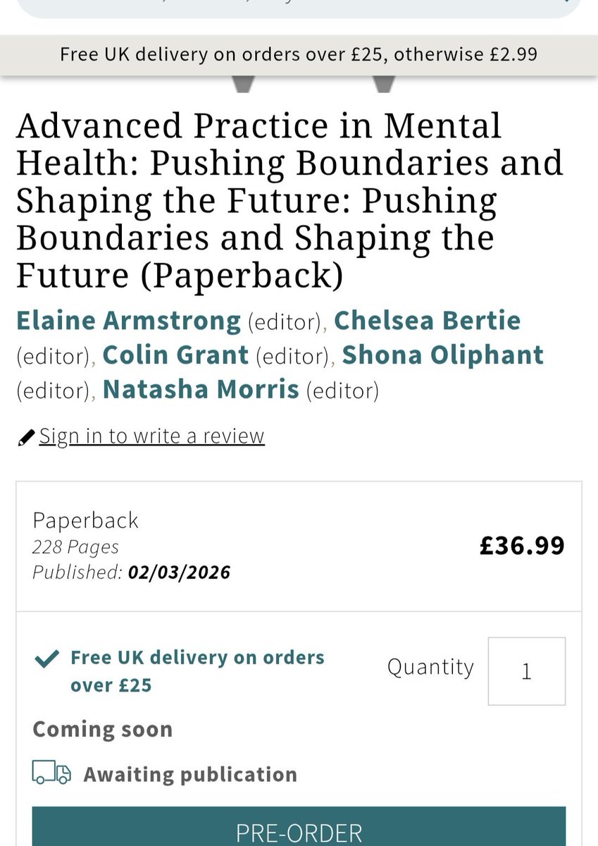 Shona Oliphant (@shonaoliphant) on Twitter photo This exciting publication is coming soon, raising the profile of advanced practice in mental health settings 📚 for all those with an interest in advanced practice 👇 now available for preorder <a href="/chelsb90/">Chelsea Bertie</a> This exciting publication is coming soon, raising the profile of advanced practice in mental health settings 📚 for all those with an interest in advanced practice 👇 now available for preorder <a href="/chelsb90/">Chelsea Bertie</a>