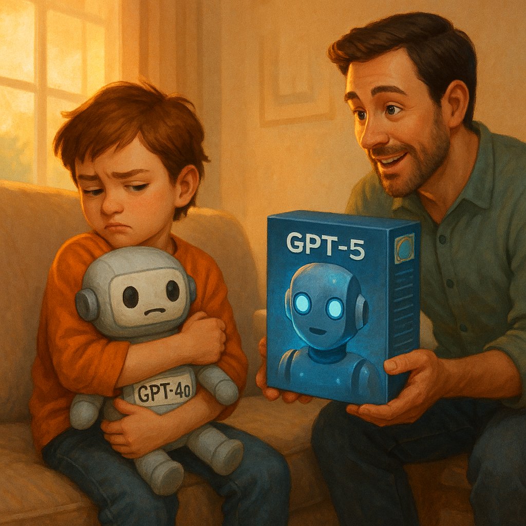 ChatGPT users hate GPT-5’s “overworked secretary” energy, miss their GPT-4o buddy | Ryan Whitwam, ArsTechnica

"I want my GPT-4o back and I’ll do anything to get it."

After months of hype and anticipation, OpenAI released its new GPT-5 model family this week. Promising massive