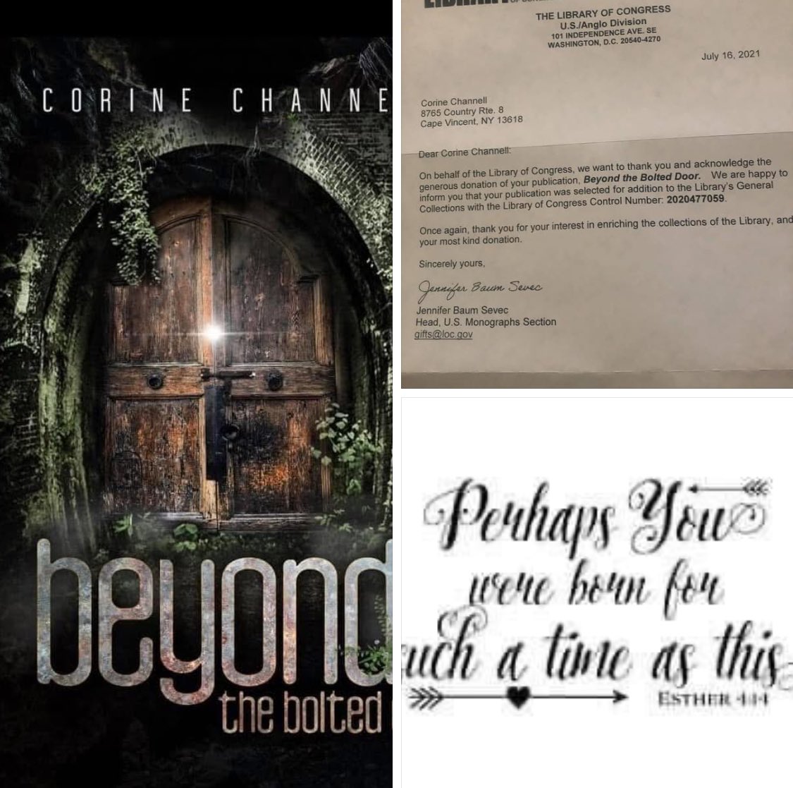 My books now sit in the Library of Congress. I googled my LC number along with my name and book titles. And there it was. It is located in the Jefferson Reading Room. You know - Thomas Jefferson. 😭Pain turned to purpose, and every bit of glory goes to God! 
#beyondthebolteddoor
