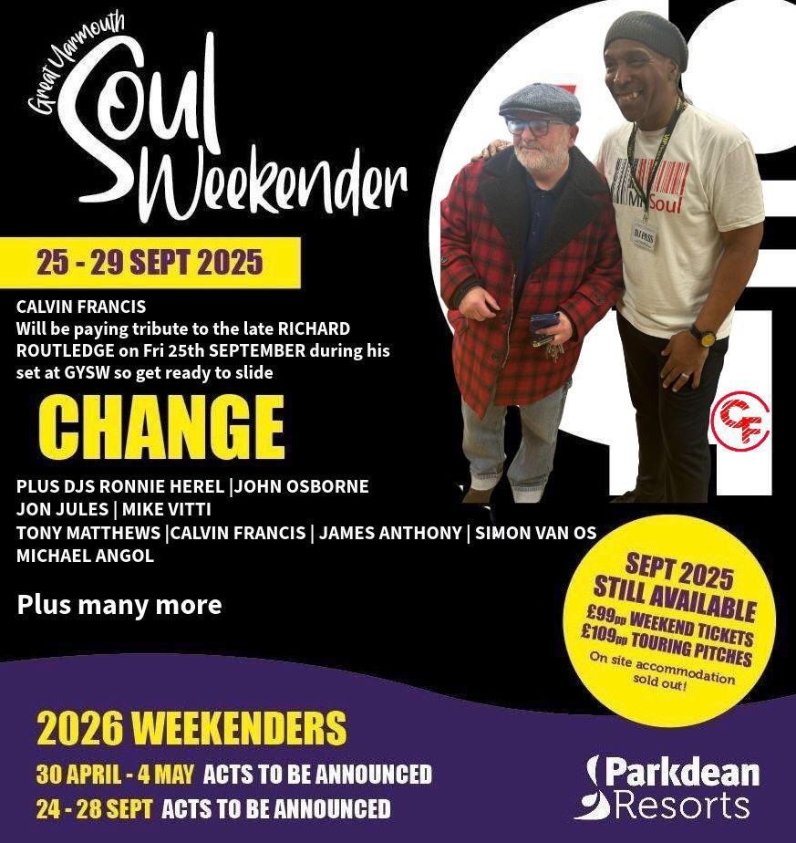 Looking forward to GYSW next month i’ll be doing a special tribute to the late Richard Routledge (What’s Hip) on Friday 25th sept remember party people you can still book in and start the party early on Thursday 24th Sept see you on the dancefloor 🍷