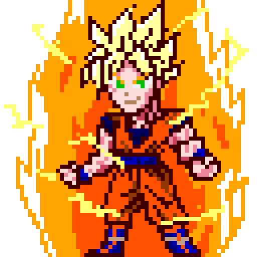 スーパーサイヤ人孫悟空ドット絵です。