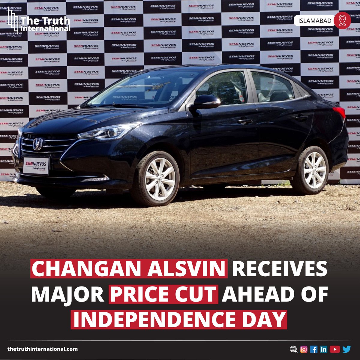 ttimagazine's tweet image. Changan Alsvin Receives Major Price Cut Ahead of Independence Day

Read More: thetruthinternational.com/changan-slashe…
 
#Changan #Alsvin #Receives #Major #Independence #August14 #Pakistan #Karachi #TTI