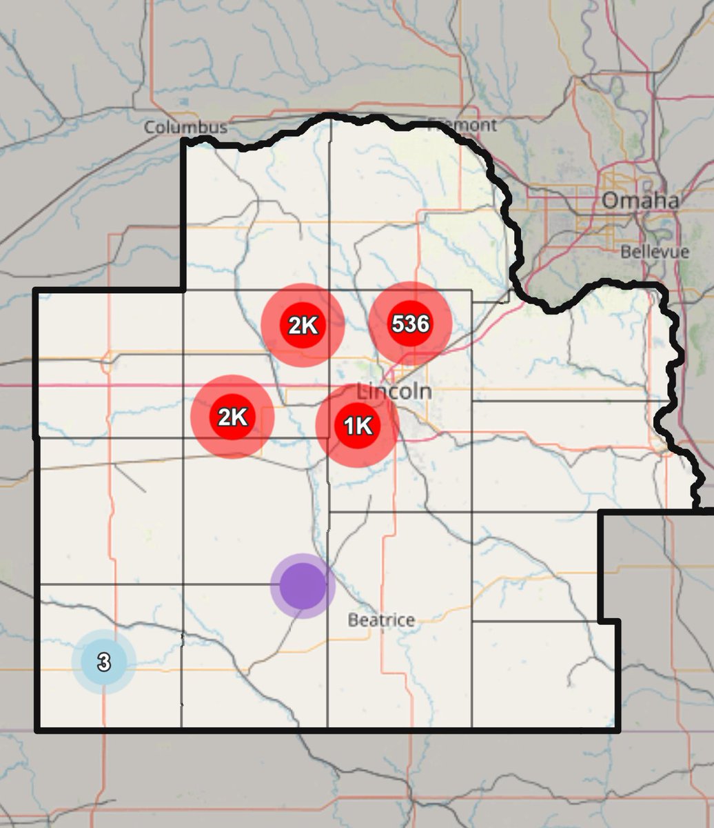 Here’s the morning snapshot of current outages: norrisppd.outagemap.coop