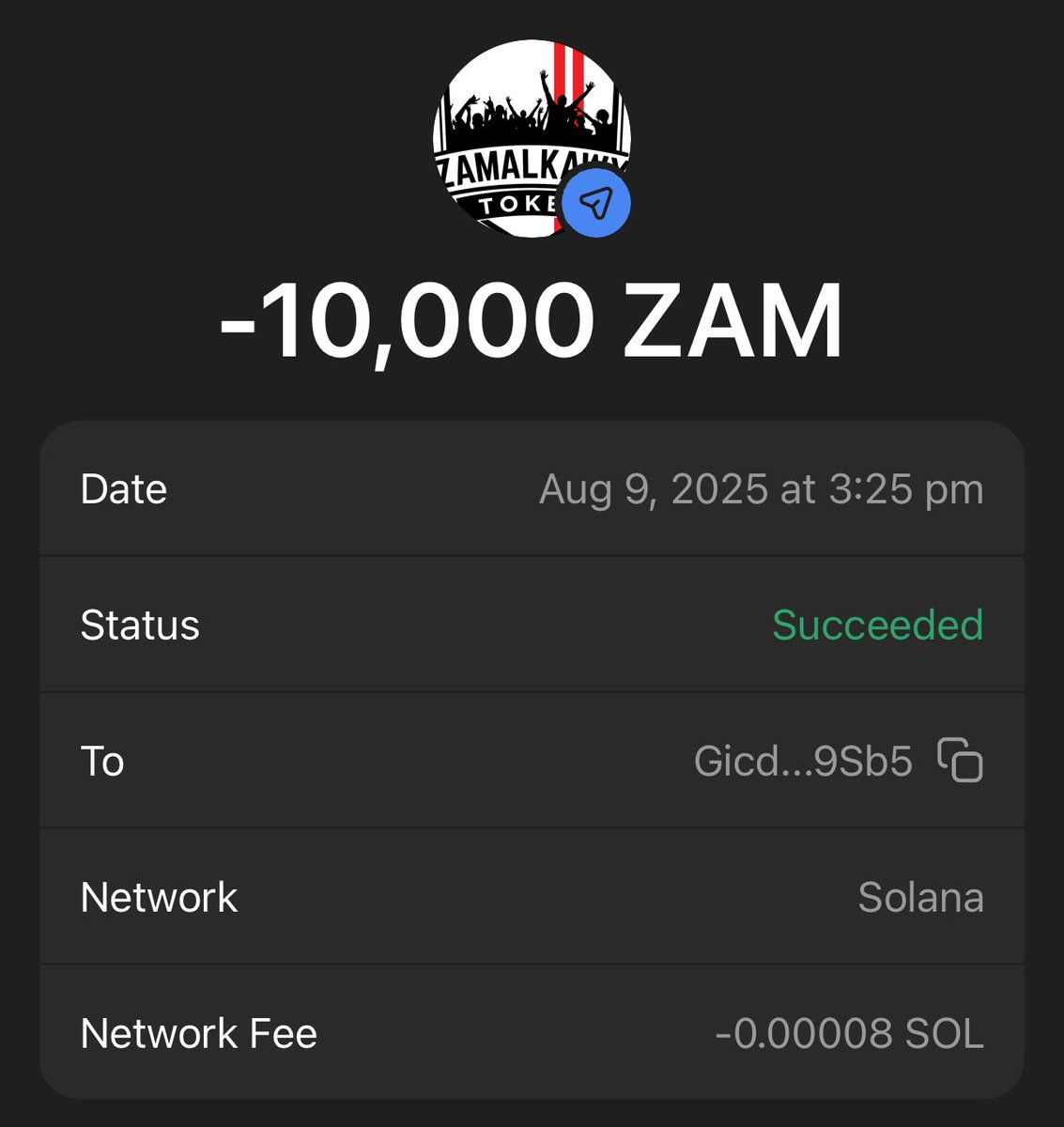 TokenZamalek's tweet photo. @eddiet62278 @KsaZamalek $ZAM received ✅ Now let’s roar louder than ever! 🦁 https://t.co/qgKNYHRYvz