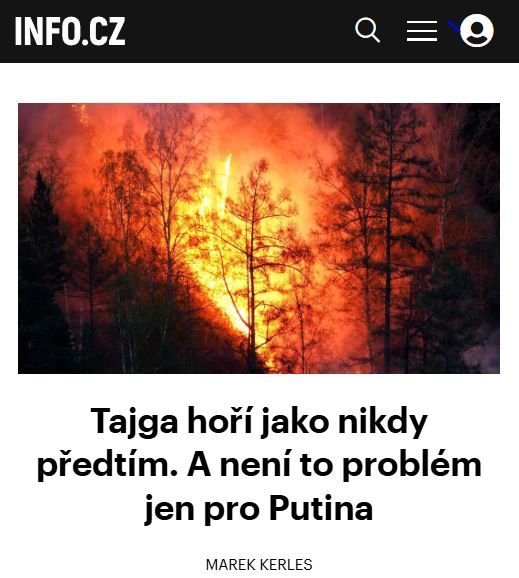 Rozšiřování lesních požárů 🔥🔥🔥 v ruské tajze začíná být tak vážný problém, že o něm píší už i oficiální ruská média. 

Podle českých odborníků je ale „hořící Sibiř“ akutní hrozbou pro celý svět. 👇 
info.cz/zpravodajstvi-…