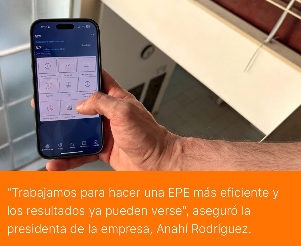 EPE: 50 % de los usuarios ya utiliza la factura digital, lo que generó un ahorro de $ 2.900 millones que se destinará a obras santafe.gob.ar/noticias/notic… vía @gobsantafe