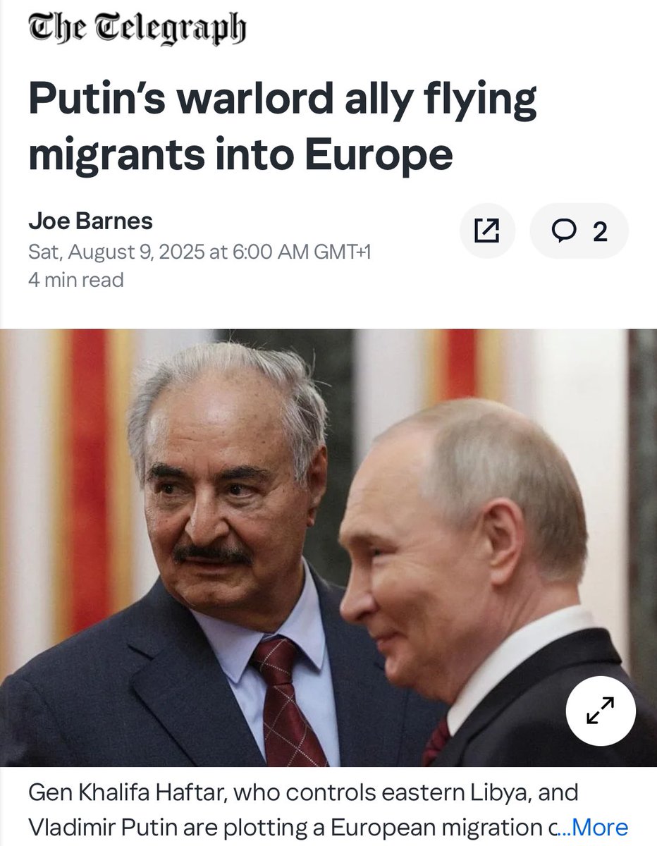 🔴 Breaking: Putin blamed for fresh EU migrant wave. He’s swapped tanks for travel agents, apparently. 🤣🤣