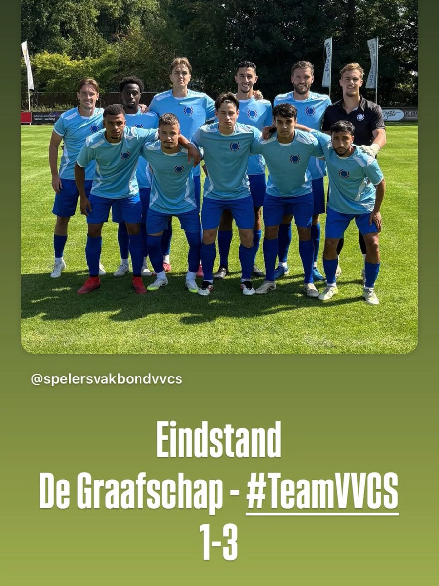 spelersvakbond's tweet image. Mooi resultaat voor de mannen van John van Loen!

Team VVCS wint z’n laatste duel met 3-1 van De Graafschap. 

Gefeliciteerd, mannen!! 🙌⚽️💫

#gravvcs #degraafschap #teamvvcs