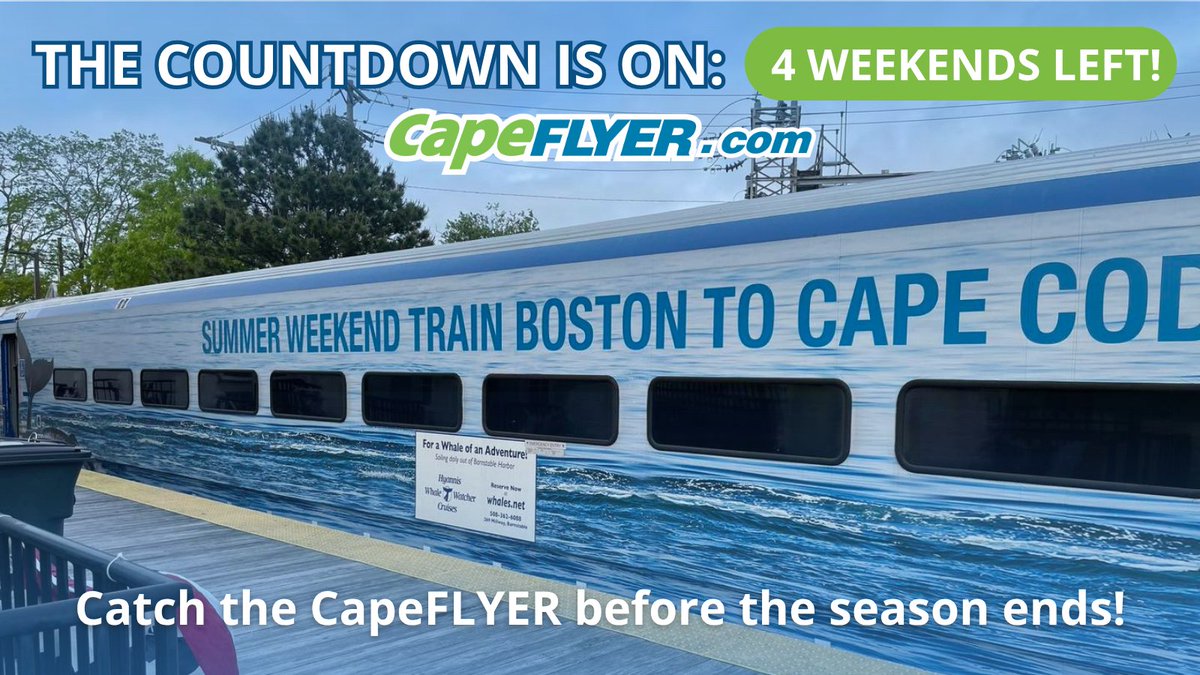 Strolling > stressing. The Summer Sidewalk Party at Mashpee Commons is this weekend! 🎶🛍️ Skip the highway and ride the CapeFLYER instead—just 4 weekends left! 🚆🍹 capeflyer.com
#CapeFLYER #CapeEscape #MashpeeCommons