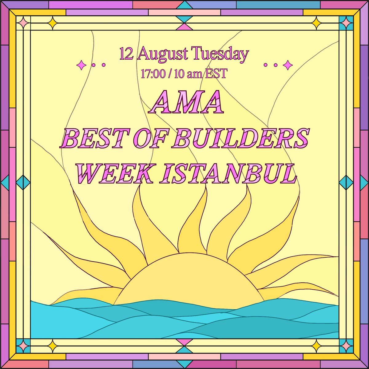 Best of Builders Week Istanbul – AMA 🌟

Like a Hollywood Walk of Fame, but for builders.
We’re bringing together all parts of <a href="/buildersweekist/">Builders Week Istanbul (Sept. 1-7)</a> to share the highlights!

⏰  Tue Aug 12th, 10:00 UTC
👇  Set your reminders
x.com/i/spaces/1YqGo…
