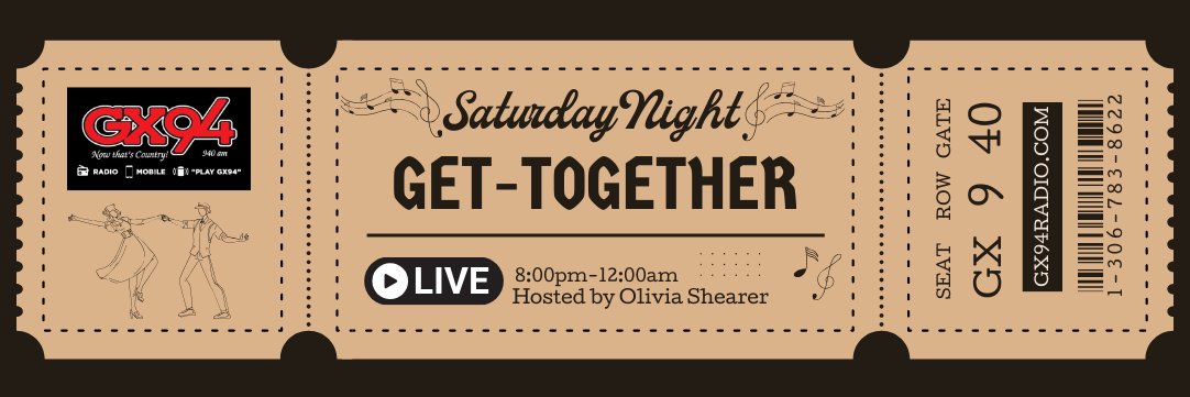 The GX94 Saturday Night Get Together is on the air! -Olivia

listen.streamon.fm/cjgx