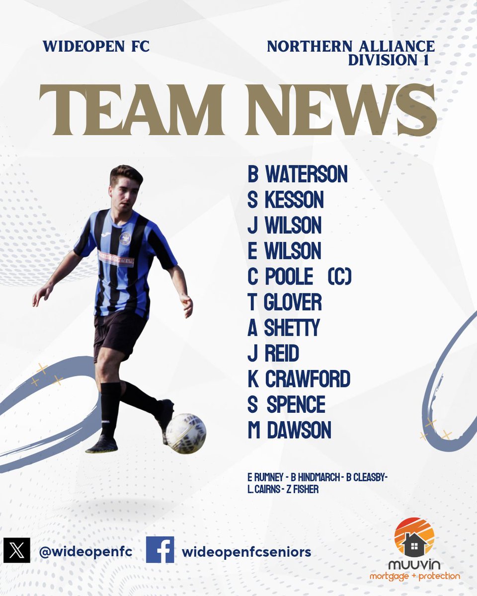 Wideopen FC (@wideopenfc) on Twitter photo TEAM NEWS |
Here is how we line up today to face <a href="/NBFC_reserves/">Newcastle Benfield Reserves</a>
Full debuts for Sonny Kesson, Taylor Glover, Kian Crawford, and Stephen Spence.
🔵⚫️
#UTO TEAM NEWS |
Here is how we line up today to face <a href="/NBFC_reserves/">Newcastle Benfield Reserves</a>
Full debuts for Sonny Kesson, Taylor Glover, Kian Crawford, and Stephen Spence.
🔵⚫️
#UTO
