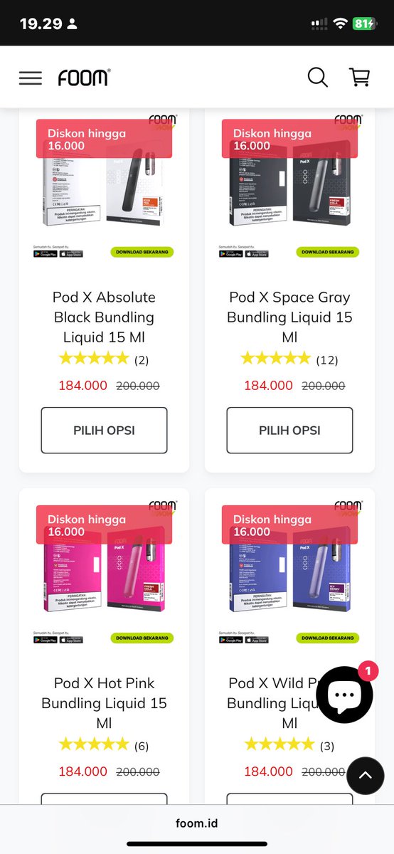 open po foom pod x bundling liq 15ml

from 200k to 174k

inc packing &amp; admin
new sealed 
bandung

tags. foom pod x bundling liquid foom
murah