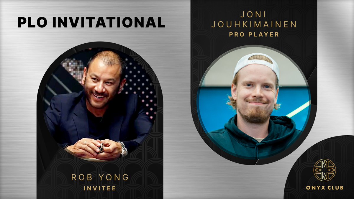 PLO Pairing #5

Onyx Club Owner <a href="/rob_yong_/">Rob Yong</a> invites 4-card specialist Joni Jouhkimainen (<a href="/Jouhkb/">Joni Jouhkimainen</a>) to play the first ever $100K PLO Invitational! 

When asked about his pairing, Rob said: 'God, I am playing the PLO Invitational with Joni as my pro 😭😭😭 This is truly lighting
