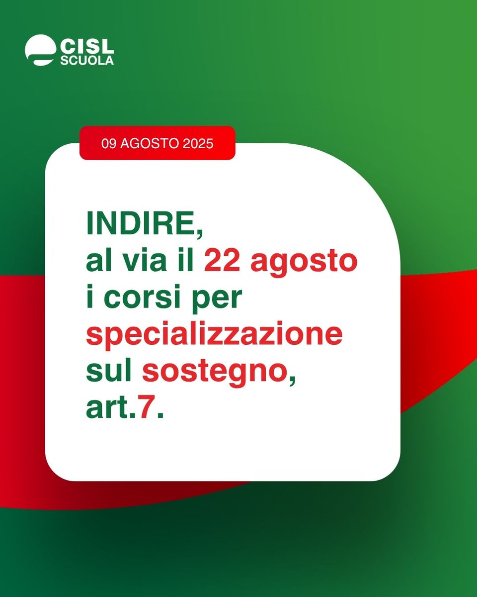 cislscuola's tweet image. #INDIRE ha comunicato che il 22 agosto prenderanno il via i #corsi destinati al #personale in possesso di #specializzazione su #sostegno conseguita all’#estero. 

L’Istituto precisa anche le modalità di #accesso alla piattaforma. Coloro che risultano già iscritti con INDIRE