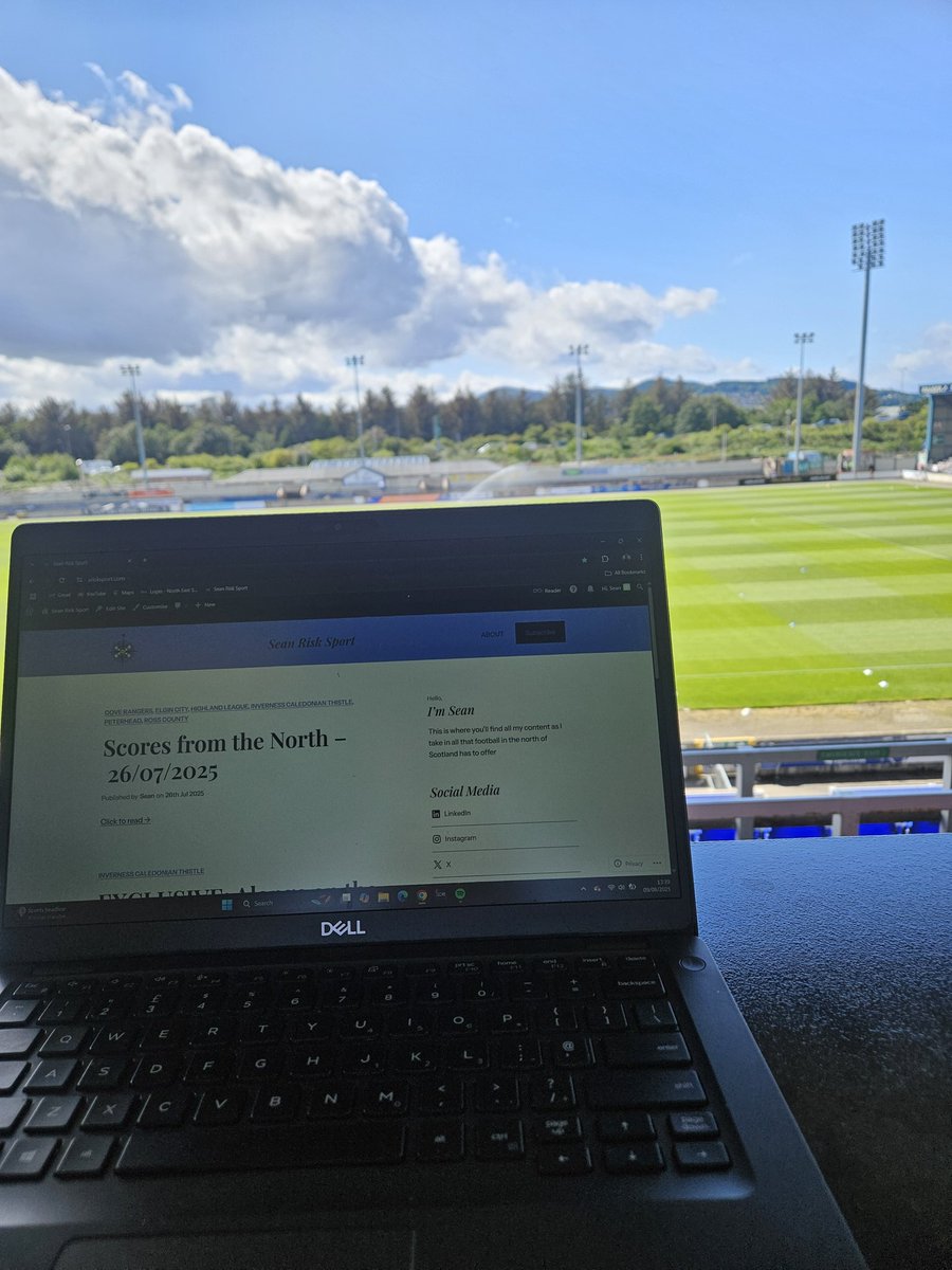 srisksport's tweet photo. Arrived at the newly named Sarens PSG Stadium for @ICTFC vs @pfcofficial, very gusty however the sun is out so should be a great day for it. Match reaction + comments from both camps avaliable on https://t.co/UkeCXnKQlt later this evening. #ICTFC #BlooToon #spfl https://t.co/s7rYplpXKx