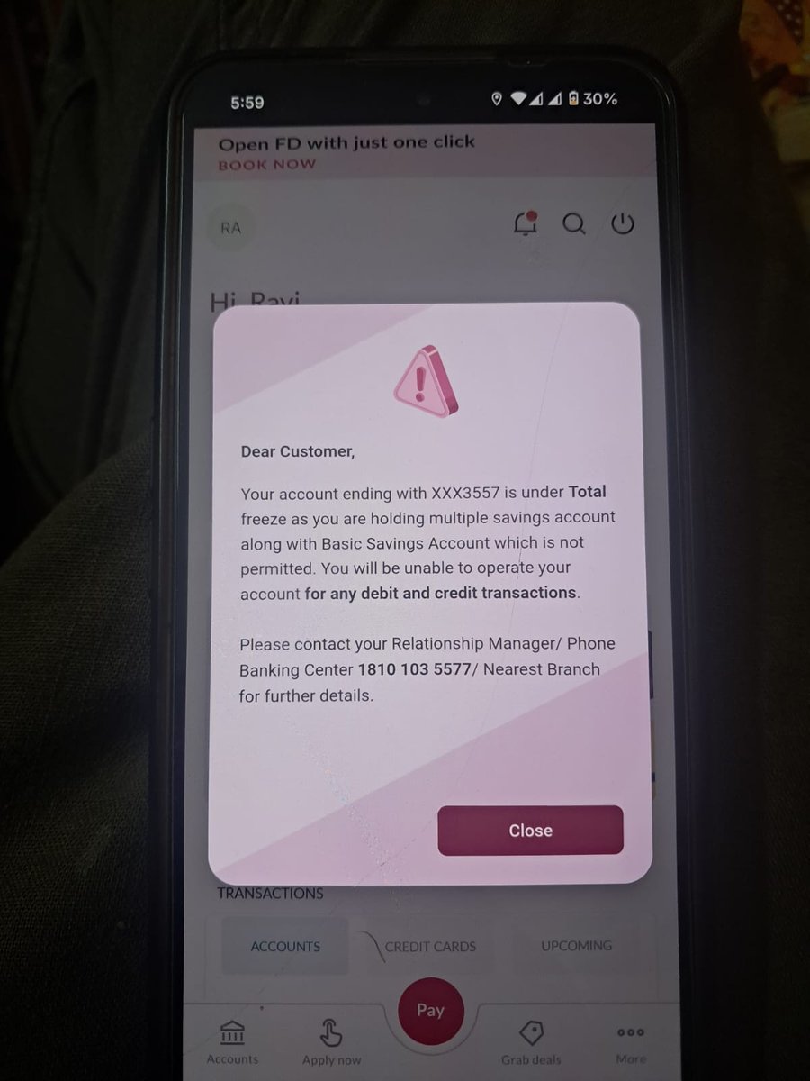 ravichandra927's tweet photo. @AxisBankSupport calling  the Phone banking center no. 18101035577 connects me to telangana women help center instead of axis Bank customer care. Kindly look into this. https://t.co/10UapLcEfx