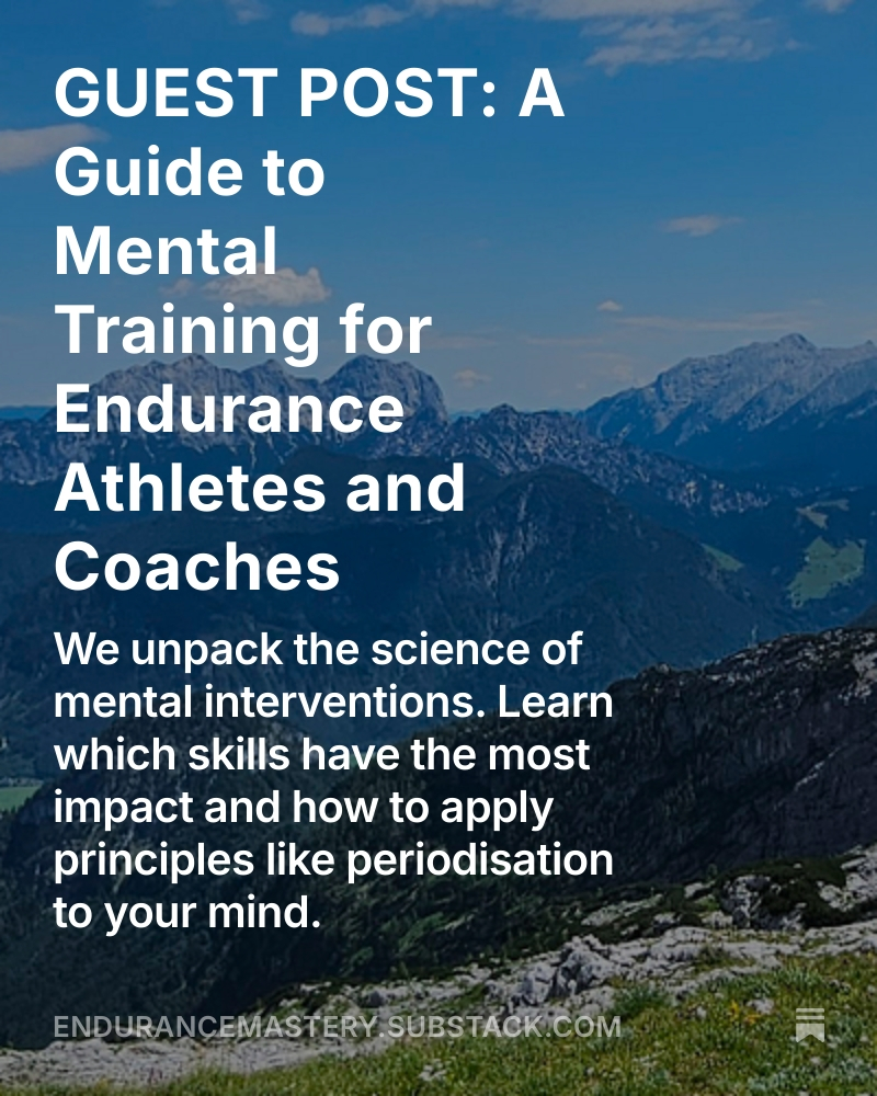 My first ever guest post on Endurance Mastery, and it's a good one!

endurancemastery.substack.com/p/guest-post-a…