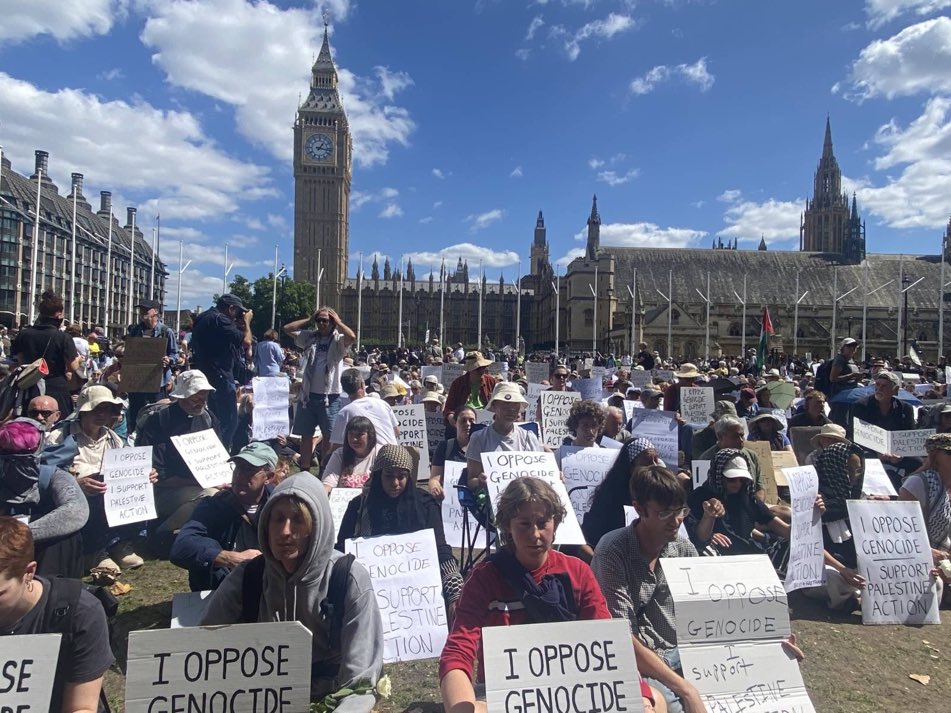 London now: “I oppose genocide. I support Palestine Action”