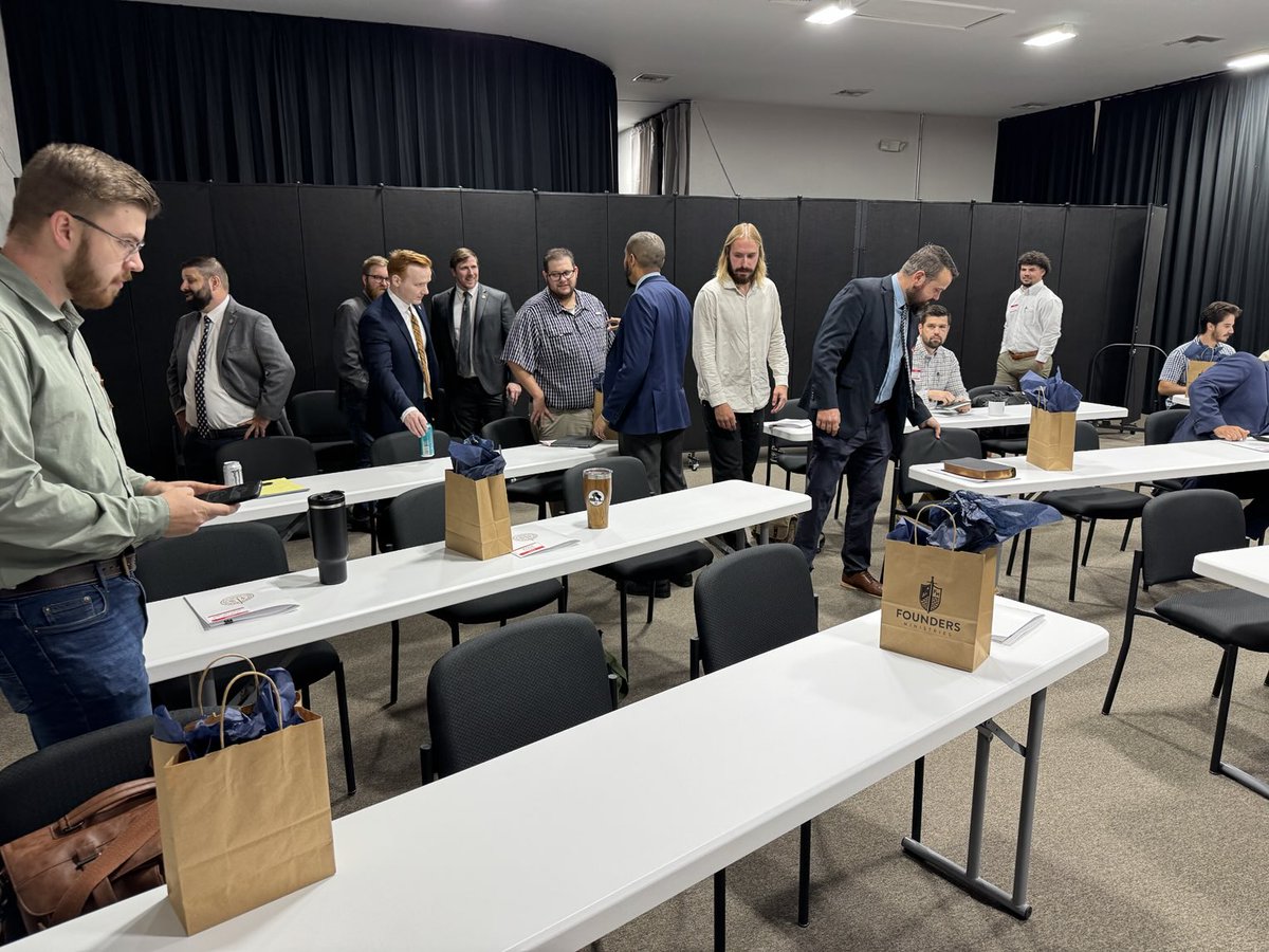 Tom Ascol @tomascol (@tomascol) on Twitter photo Orientation for <a href="/FoundersSem/">Founders Seminary</a>! Please pray for the Lord to bless this new endeavor under the leadership of President <a href="/VoddieBaucham/">Voddie Baucham, Jr.</a> & the service of faculty who have unwavering convictions & blood mixed with those convictions. Orientation for <a href="/FoundersSem/">Founders Seminary</a>! Please pray for the Lord to bless this new endeavor under the leadership of President <a href="/VoddieBaucham/">Voddie Baucham, Jr.</a> & the service of faculty who have unwavering convictions & blood mixed with those convictions.
