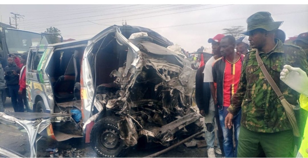 Kenya Security Arena (KSA) (@securityarenake) on Twitter photo Seven people killed in a road accident at Korompoi area near Kitengela along Namanga-Nairobi highway.
Why is August prone to accidents? <a href="/ntsa_kenya/">NTSA KENYA</a> and <a href="/NPSOfficial_KE/">National Police Service-Kenya</a> need to take action to reduce accidents.
#UsalamaBarabarani
<a href="/Ma3Route/">Ma3Route</a> <a href="/roadsafety/">RoSPA Road Safety</a> <a href="/Gideon_Kitheka/">Gideon Kitheka Snr</a> Seven people killed in a road accident at Korompoi area near Kitengela along Namanga-Nairobi highway.
Why is August prone to accidents? <a href="/ntsa_kenya/">NTSA KENYA</a> and <a href="/NPSOfficial_KE/">National Police Service-Kenya</a> need to take action to reduce accidents.
#UsalamaBarabarani
<a href="/Ma3Route/">Ma3Route</a> <a href="/roadsafety/">RoSPA Road Safety</a> <a href="/Gideon_Kitheka/">Gideon Kitheka Snr</a>