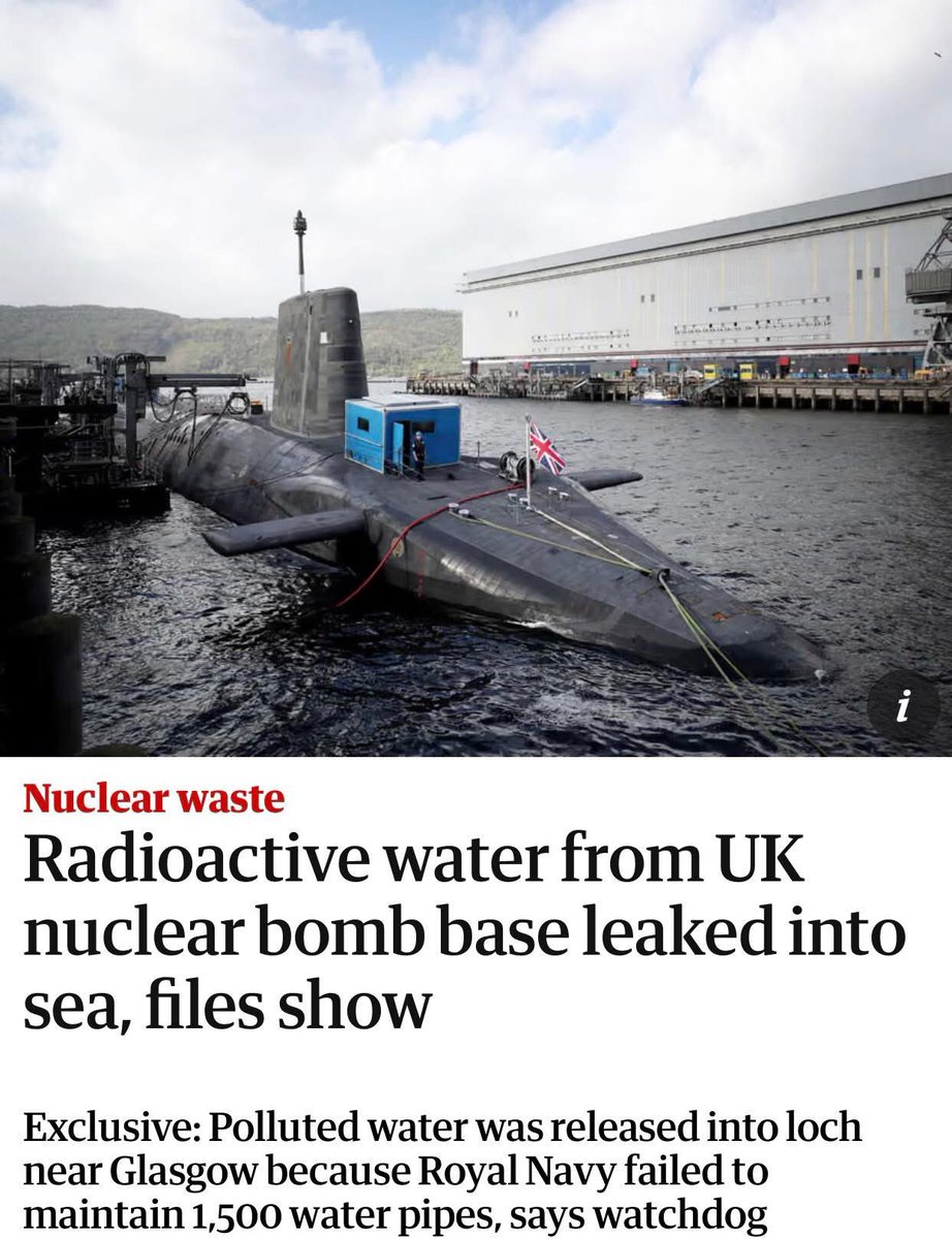 What’s ur opinion <a href="/jackiebmsp/">Jackie Baillie</a>

 In a country far away from London.

“The radioactive material was released into Loch Long, a sea loch near Glasgow in western 🏴󠁧󠁢󠁳󠁣󠁴󠁿, because the Royal Navy failed to properly maintain a network of 1,500 water pipes on the base, a regulator found.”