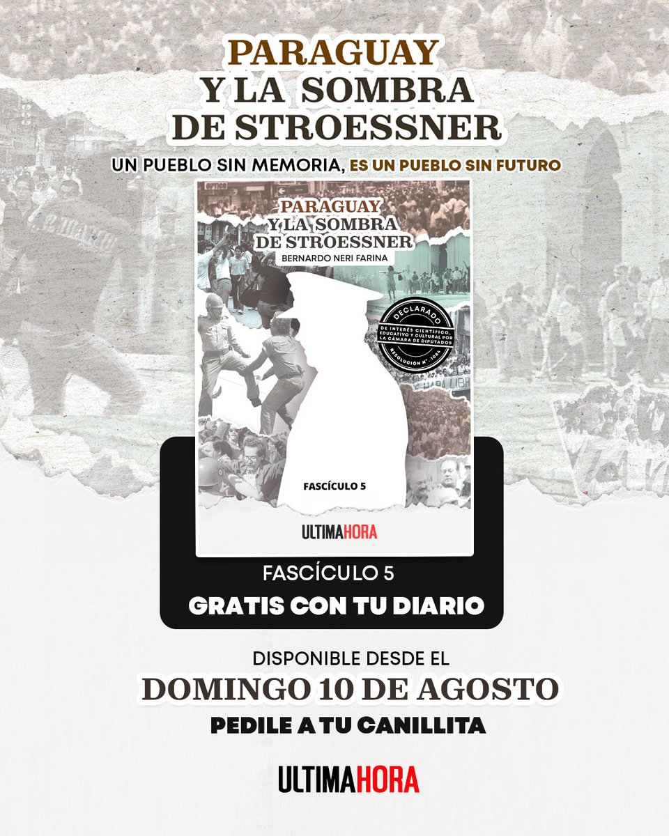 ɢʀᴀᴛɪꜱ ᴄᴏɴ ᴛᴜ ᴅɪᴀʀɪᴏ | El periodista y escritor <a href="/BernardoFarina/">Bernardo Neri Farina</a> no solo nos invita a viajar al pasado, también nos exige recordar para no repetir los errores que marcaron nuestra historia.

🖋️Fascículos declarados de interés Científico, Educativo y Cultural por la