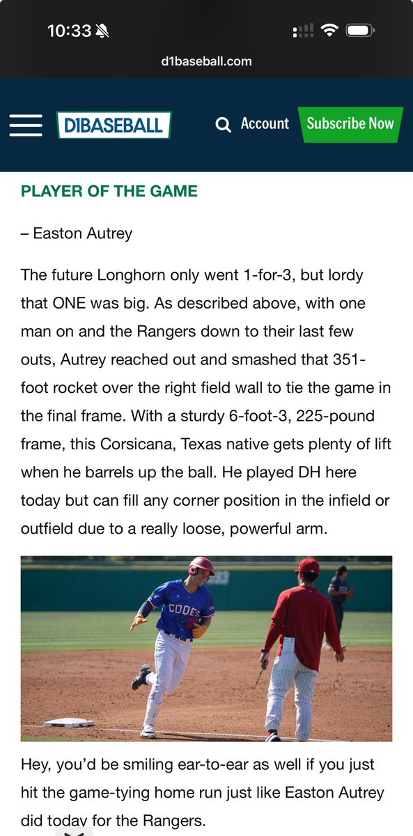 Big day for <a href="/EastonAutrey/">Easton Autrey</a> Friday!