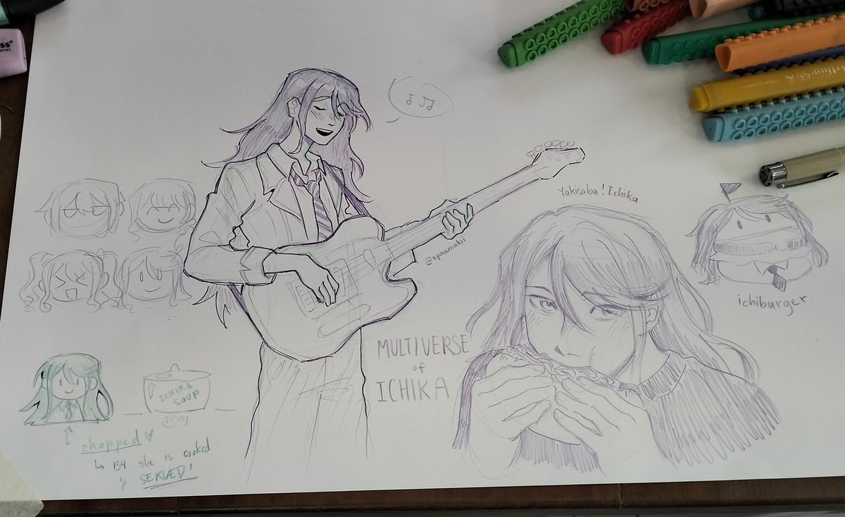 Some art i drew on the free drawing space wahoo!! Ichika chopped... Before she is cooked and served 🍽️