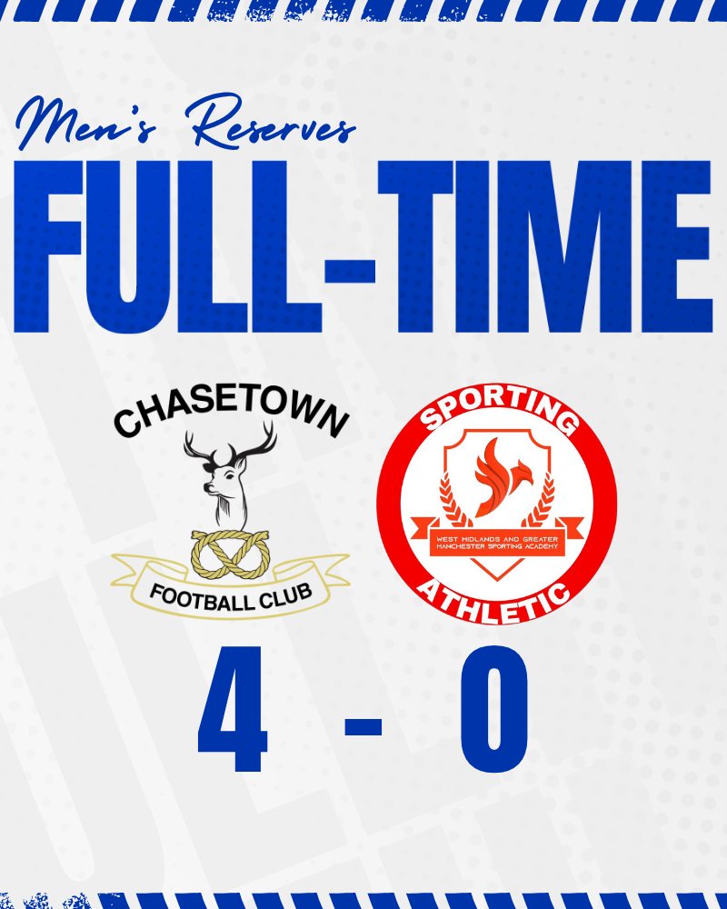 FT: Chasetown Reserves 4-0 Sporting Athletic