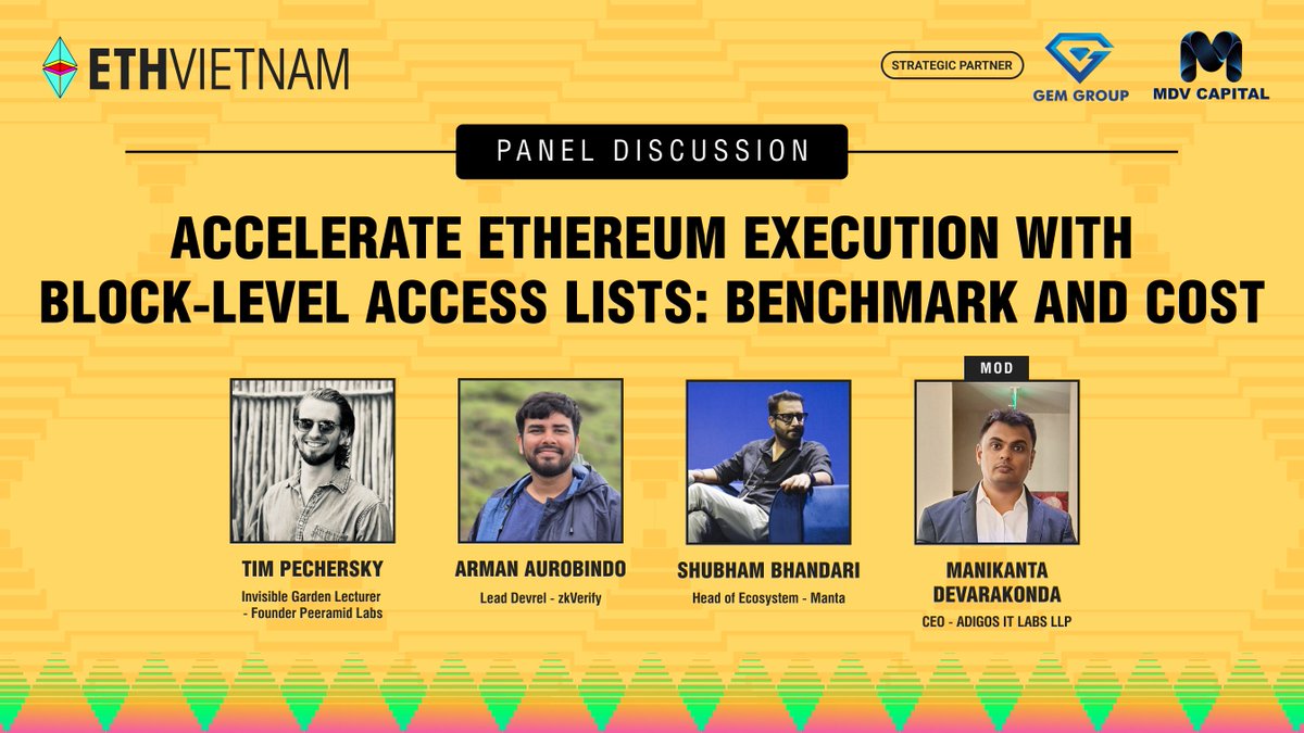 📢 PANEL: ACCELERATE ETHEREUM EXECUTION WITH BLOCK-LEVEL ACCESS LISTS: BENCHMARK AND COST

In this panel, technical leaders will unpack the concept of BLAL, share benchmark results, and evaluate its impact on gas efficiency, scalability, and developer experience. Expect deep