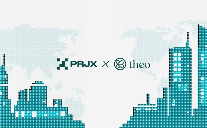 Project X and Theo Network collaboration image with city skyline